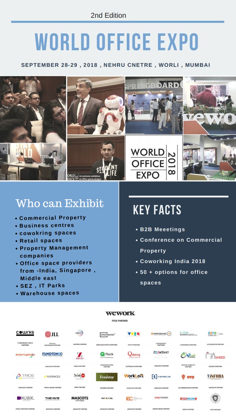 2nd Edition of World Office Expo and Coworking India 2018